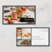 Multiple photos chef caterer food professional visitenkarte (Vorne/Hinten)