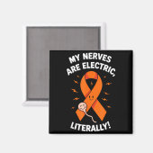Multiple Sclerosis Awareness 2025 -orange Ribbon_  Magnet (Vorderseite/Rückseite)