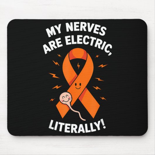 Multiple Sclerosis Awareness 2025 -orange Ribbon_  Mousepad (Vorne)