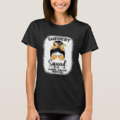 Multiple Sclerosis Awareness Messy Bun Warrior Sup T-Shirt (Vorderseite)