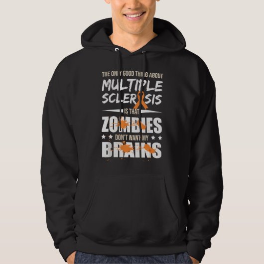 Multiple Sclerosis Awareness MS Survivor Zombies W Hoodie (Vorderseite)