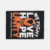 Multiple Sclerosis Awareness Ms Warrior Love Hope  Fleecedecke (Vorderseite (Horizontal))