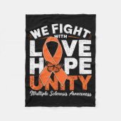 Multiple Sclerosis Awareness Ms Warrior Love Hope  Fleecedecke (Vorderseite)