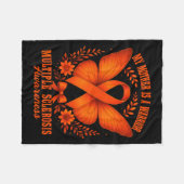 Multiple Sclerosis Awareness Ms Warrior My Mother  Fleecedecke (Vorderseite (Horizontal))
