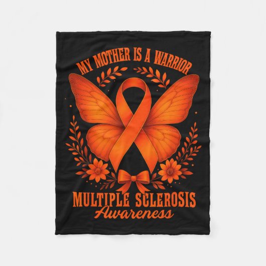 Multiple Sclerosis Awareness Ms Warrior My Mother  Fleecedecke (Vorderseite)