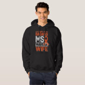 Multiple Sclerosis MS Awareness Badass Warrior Wif Hoodie (Vorne ganz)
