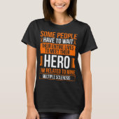 Multiple Sclerosis Ribbon MS Warrior Survivor T-Shirt (Vorderseite)