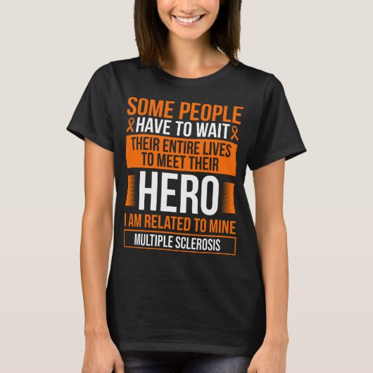Multiple Sclerosis Ribbon MS Warrior Survivor T-Shirt (Vorderseite)