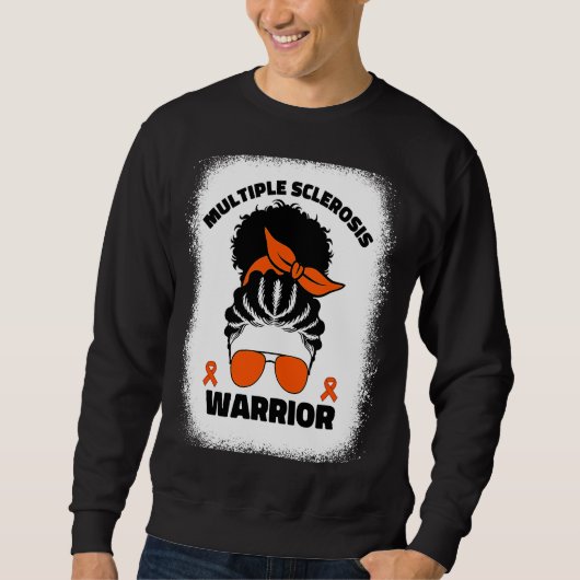 Multiple Sclerosis Warrior For Afro Black Women Ms Sweatshirt (Vorderseite)
