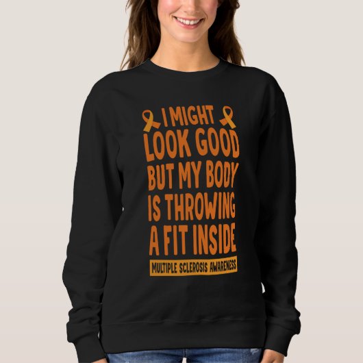 Multiple-Sklerose-Aufklärungsmonat Oranges Band a Sweatshirt (Vorderseite)