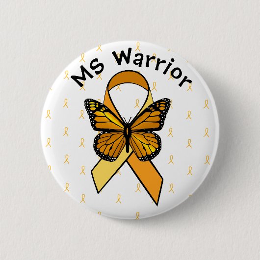 Multiple Sklerose Awareness Butterfly Button (Vorderseite)