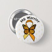 Multiple Sklerose Awareness Butterfly Button (Vorne & Hinten)