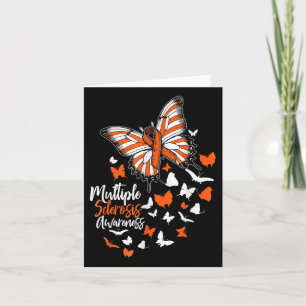 Multiple Sklerose Awareness Butterfly Orange Ribb Karte
