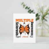 Multiple Sklerose Awareness Butterfly Postkarte (Stehend Vorderseite)