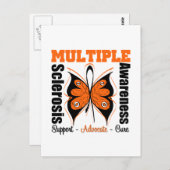 Multiple Sklerose Awareness Butterfly Postkarte (Vorne/Hinten)