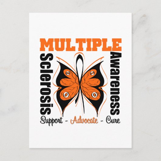 Multiple Sklerose Awareness Butterfly Postkarte (Vorderseite)