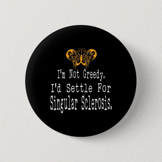 Multiple Sklerose Awareness Butterfly Support Gif Button (Vorderseite)