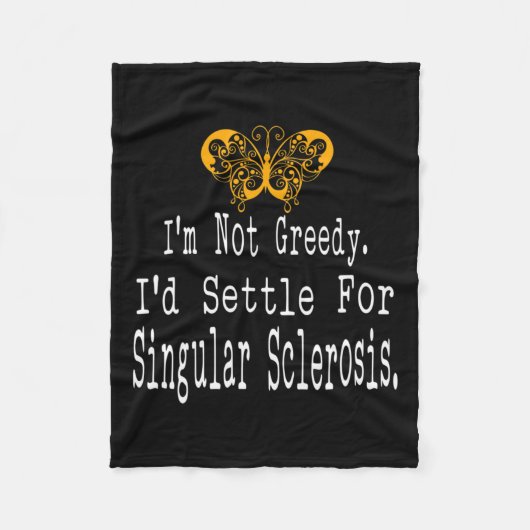 Multiple Sklerose Awareness Butterfly Support Gif Fleecedecke (Vorderseite)