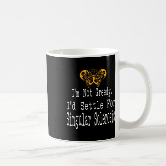 Multiple Sklerose Awareness Butterfly Support Gif Kaffeetasse (Rechts)