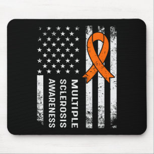 Multiple Sklerose Awareness Orange Ribbon 2 Mousepad