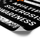 Multiple Sklerose Awareness Orange Ribbon 2 Poster (Ecke)