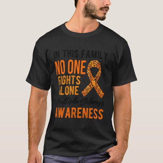 Multiple Sklerose Awareness Orange Ribbon T-Shirt (Vorderseite)