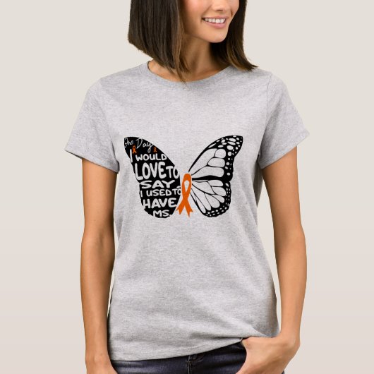 Multiple Sklerose Awareness, Schmetterling band T-Shirt (Vorderseite)