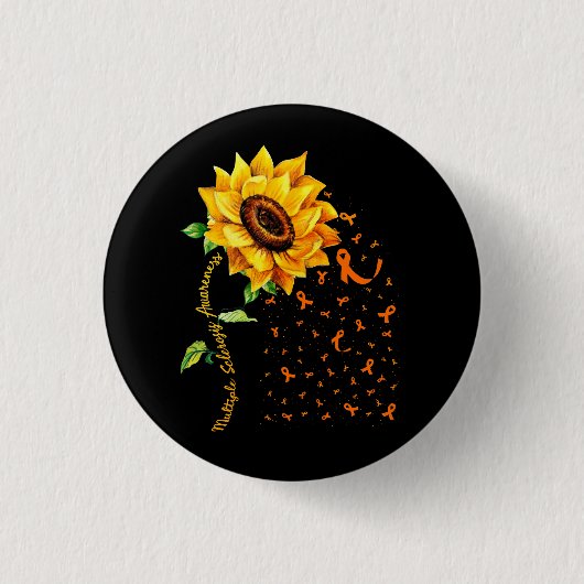 Multiple Sklerose Awareness Sunflower MS Awarenes Button (Vorderseite)