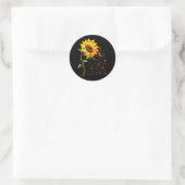 Multiple Sklerose Awareness Sunflower MS Awarenes Runder Aufkleber (Tasche)