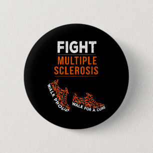 Multiple Sklerose bekämpfen Frau Awareness Warrior Button