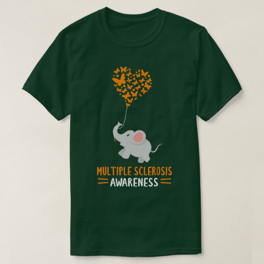 Multiple Sklerose Bewusstsein Frau Month Elephant, T-Shirt (Design vorne)