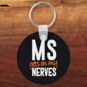 Multiple Sklerose Bewusstsein Frau Warrior - Frau Schlüsselanhänger (Vorderseite)