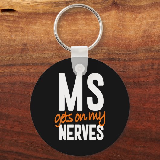 Multiple Sklerose Bewusstsein Frau Warrior - Frau  Schlüsselanhänger (Vorderseite)