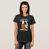 Multiple Sklerose Bewusstsein Frau Warrior Unbrech T-Shirt (Vorne ganz)