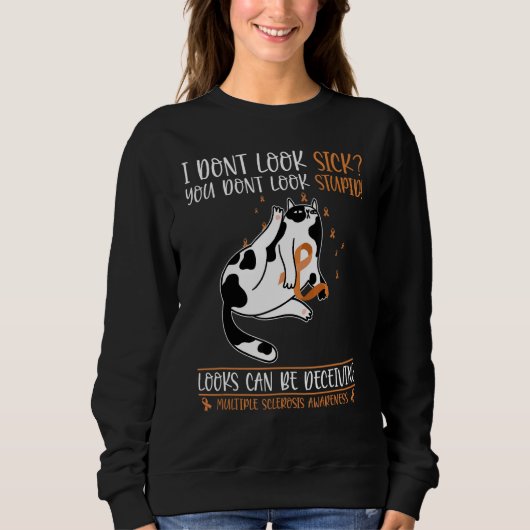 Multiple Sklerose Bewusstsein, ich sehe nicht kran Sweatshirt (Vorderseite)