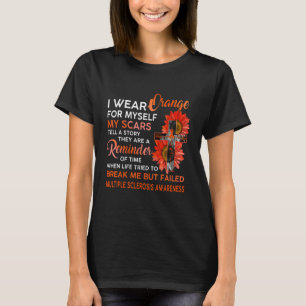 Multiple Sklerose Bewusstsein ich trage Orange für T-Shirt
