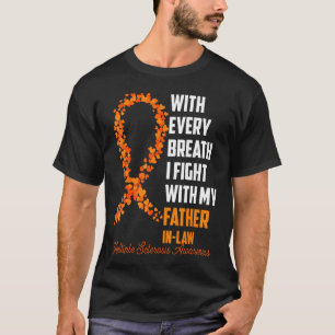 Multiple Sklerose Bewusstsein Orange Ribbon Vater T-Shirt