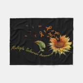 Multiple Sklerose Bewusstsein Sonnenblumen Frau Aw Fleecedecke (Vorderseite (Horizontal))