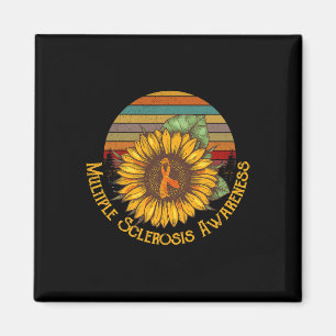 Multiple Sklerose Bewusstsein Sonnenblumen Frau Aw Magnet