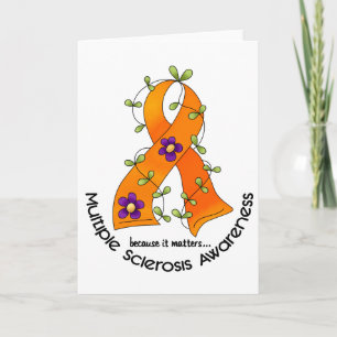 Multiple Sklerose BLUME RIBBON 1 Karte