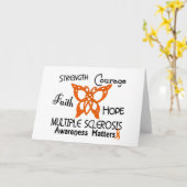 Multiple Sklerose Celtic Butterfly 3 Karte (Gelbe Blume)