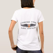 Multiple Sklerose Courage Faith Wings T-Shirt (Rückseite)