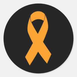 Multiple Sklerose drucken Frau Orange Ribbon Runder Aufkleber