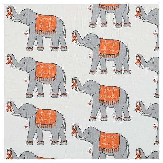 Multiple Sklerose Elefant of Awareness and Hope Stoff (Muster)