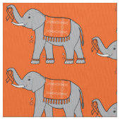 Multiple Sklerose Elefant of Awareness and Hope Stoff (Nahaufnahme)