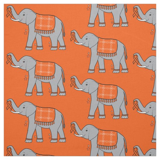 Multiple Sklerose Elefant of Awareness and Hope Stoff (Muster)