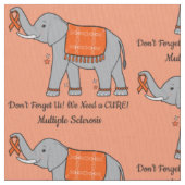 Multiple Sklerose Elefant of Awareness and Hope Stoff (Nahaufnahme)
