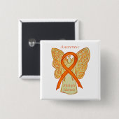 Multiple Sklerose Engel Awareness Ribbon Buttone Button (Vorne & Hinten)