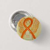 Multiple Sklerose Engel Awareness Ribbon Buttone Button (Vorne & Hinten)