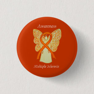 Multiple Sklerose Engel Awareness Ribbon Buttone Button